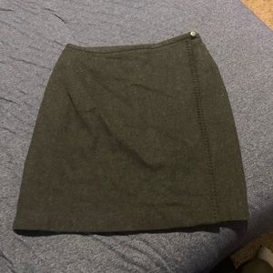 Size 12 gray wool Eddie Bauer wrap skirt